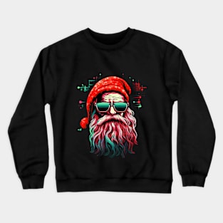 Trendy Santa Claus with sun glasses Crewneck Sweatshirt